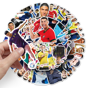 50 pezzi di vendita calda di fabbrica di <span class=keywords><strong>calcio</strong></span> famosi atleti cristiani Ronaldo adesivi per ragazze bagaglio chitarra impermeabile cartoni animati adesivi - Product Image 6