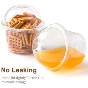 Wholesale Custom Logo Single Wall Disposable <b>Clear</b> PET Round Deli Containers Salad Cups Dessert Plastic Acai Bowls - Product Image 3