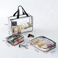 Tas Makeup Mini Ritsleting Jelas, Tas Kosmetik Perjalanan Mini, Tas Kosmetik Mini Ritsleting Pvc untuk Wanita