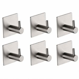 WEKIS <b>Kitchen</b> Robe Bathroom Self-Adhesive Eco-Friendly Coat Towel <b>Hooks</b> Wall Hangers Anti-Skid Heavy-duty 304 Stainless <b>Hook</b> - Product Image 6