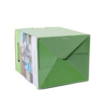 Boîte d'emballage pliante en kraft ondulé imprimé vert vibrant de haute qualité, personnalisée pour les produits nutritionnels