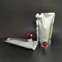 Pochette de bec verseur debout en papier d'aluminium de 1l avec récipient d'eau pliable de dypack de boisson liquide de vitop pour le vin, le jus et le café