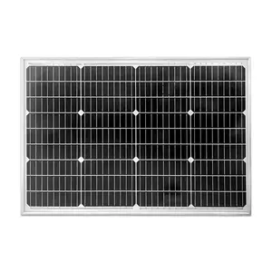 批发太阳能产品30W 40W 50W 60W 80W 100W 120W定制刚性太阳能电池板玻璃太阳能电池板