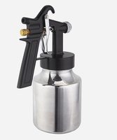 Pistolet de pulvérisation pneumatique professionnel mini DIY avec réservoirs supérieur et inférieur - Haute atomisation pour la peinture de meubles et automobile