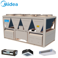 Refroidisseur d'eau industriel Midea 500 CFM, installation facile, compact à 2 tuyaux, unité de ventilo-convecteur à cassette 4 voies pour immeuble de bureaux