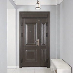 Hecho a Medida para Villas y Mansiones de Lujo, Placa Engrosada, Antirrobo e Ignífuga |   Puerta Doble de Acero Antirrobo para Padres e Hijos - Product Image 4