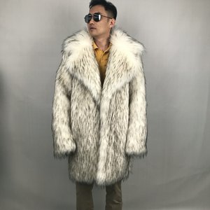 Cappotti e Soprabiti da <span class=keywords><strong>Uomo</strong></span> Personalizzati Taglie Forti Giacche Invernali Sobrie con <span class=keywords><strong>Collo</strong></span> Ampio Soffice <span class=keywords><strong>Pelliccia</strong></span> Sintetica Lunga con Grande <span class=keywords><strong>Collo</strong></span> da <span class=keywords><strong>Uomo</strong></span> - Product Image 5