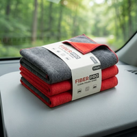 Serviette de voiture en microfibre double face en suède et polaire corail Tavelya OEM avec logo personnalisé, absorbante et séchage rapide, pour le detailing
