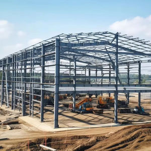 Atelier/entrepôt préfabriqué en acier à profil H lourd et bâtiment d'usine à <span class=keywords><strong>grande</strong></span> portée, structure en acier personnalisable et économique - Product Image 1