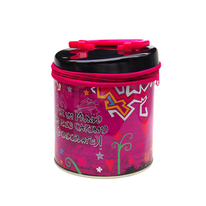 Bán <span class=keywords><strong>Hot</strong></span> Custom In Vòng Xô Kim Loại Kẹo Quà Tặng <span class=keywords><strong>Tin</strong></span> Bút Chì Trường Hợp Dây Kéo Hộp Thiếc Với Xử Lý - Product Image 5