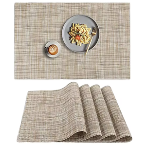 Classic Heat-Resistant PVC Square <b>Placemat</b> Best-Selling Ready-Stock Item Modern Minimalist Design - Product Image 1