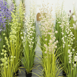 Uniek Ontwerp Faux Plant Bonsai Met Kleurrijke Bloem Bal Voor Huis Tuin Decoratie Kunstmatig Uiengras - Product Image 6