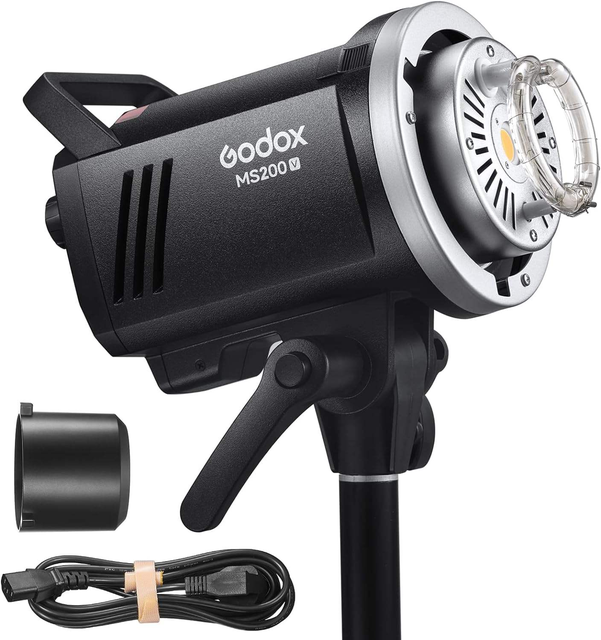 Godox Ms200v Studio Strobe Flash 2.4g Built-in Wireless Receiver Lightweight Bowens Mount for Photography