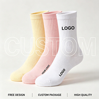 Chaussettes Jacquard Personnalisées en Gros avec Lettres, Chaussettes en Coton Personnalisées pour Femmes