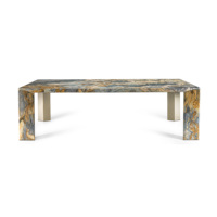 Table à manger moderne en marbre et acier inoxydable, 6 places, 8 chaises, pliable, extensible, pour hôtel, mobilier de salle à manger