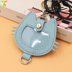 <span class=keywords><strong>Porte</strong></span>-clés en cuir PU en forme de chat mignon avec cordon, pendentif léger et portable pour le stockage de photos commémoratives et accessoire de sac - Product Image 4