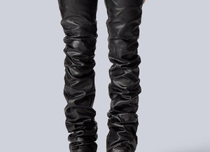 <span class=keywords><strong>Jean</strong></span> revêtu de cire <span class=keywords><strong>noir</strong></span>, nouvelles baskets, esthétique, slim, personnalisé, superpositions - Product Image 5