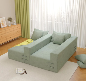 Canapé modulaire en forme de L moderne, canapé <span class=keywords><strong>d</strong></span>'angle confortable en tissu pour salon, canapé rembourré minimaliste avec coussins - Product Image 3