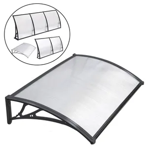 Toldo de nieve VERTAK para puertas, toldo fijo de policarbonato transparente anti-UV para puerta