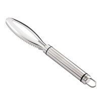 Yolecen acier inoxydable 304 & 201 grattoir à écailles de poisson ustensile rapide dissolvant d'écailles de poisson et couteau à brosse