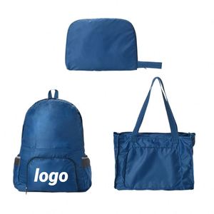 Versatile Folding Dualshoulder <b>Backpack</b> for Sports Outdoor Leisure Waterresistant Adsprintable Polyester Bag - Product Image 1