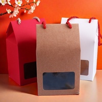 Papier-Geschenkbox mit Klarsichtfenster und Kordelgriff, Kraft-Geschenkbox für Süßigkeiten, individuell bedruckte Hochzeits-Gastgeschenkbox, Großhandel