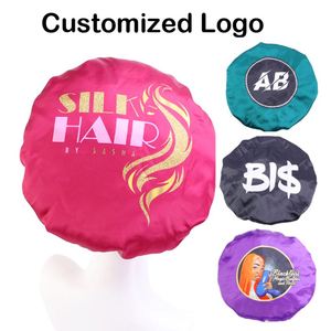 GTOP Bonnets en satin souple double couche avec logo personnalisé Bonnets en satin personnalisés pour femmes vente en gros - Product Image 4