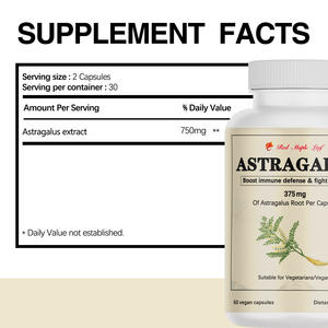 Cápsulas de Extracto de Astrágalo Orgánico, Suplemento Herbal, Refuerzo Inmunológico, Adaptógeno Natural, Sin OMG, Suministro a Granel - Product Image 3