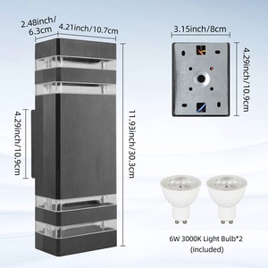 E27 COURTYARD chiếu sáng cảnh quan Đèn tường ngoài trời không thấm nước IP65 hành lang ánh sáng dẫn Đèn tường/Ngoài trời đèn Lồng/Chụp đèn - Product Image 6