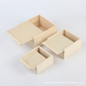 <b>Wooden</b> <b>Storage</b> <b>Box</b> Set Rectangular Solid Wood Desktop Organizer For Home Living Room Decorative Use - Product Image 2