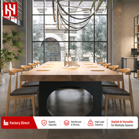 Mesa de Comedor Plegable Cuadrada de Madera Maciza Industrial Resistente para 10 Personas con Diseño Duradero para Uso Comercial en Restaurantes