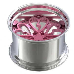 Jantes de voiture personnalisées en alliage d'aluminium 6061 T6 forgées sur mesure, OEM Apexrim, nouvelles, à cinq branches en forme de cœur, 19, 20, 22 pouces, 5x112/114.3/120 - Product Image 2