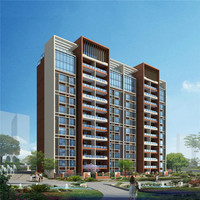 Bâtiment commercial modulaire préfabriqué à plusieurs étages en structure légère en acier, de style industriel moderne, pour bureaux et appartements