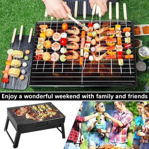 Barbecue portable carré en acier inoxydable de haute qualité, pliable, produit OEM/ODM - Product Image 2