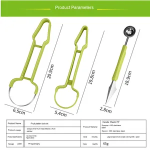 3-in-1 Stainless Steel Manual Corer <b>Vegetable</b> Peeler Apple Corer Spoon Household Kitchen Use PP Cutting <b>Tool</b> Bamboo Metal - Product Image 6