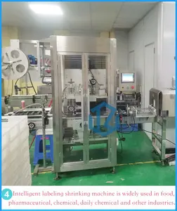 Automatic Sleeve Shrink Labeling Machine Automatic Bottle Can Sleeve Labeling Sealing Machine With Heat Shrink Warp Tunnel Label Applicator Machine