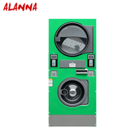 Lavadora y Secadora Industrial de 20 kg, de Acero Inoxidable, que Funciona con Monedas, para Lavandería
