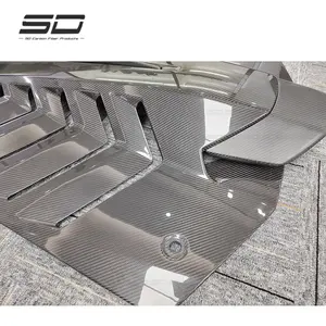 Penutup dek mesin belakang karbon kering asli kualitas tinggi untuk Lamborghini STO/Huracan