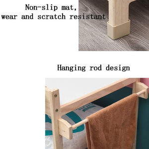 Meja ganti popok bayi, tempat tidur kayu Modern untuk kamar tidur kamar bayi Stasiun popok bayi - Product Image 4
