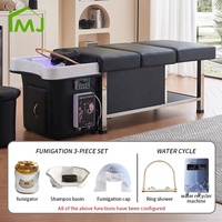 Grand lit de lavage de spa de coiffure avec réservoir de stockage d'eau Lit de shampoing de massage thaïlandais