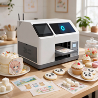 Imprimante alimentaire A4 à plat avec fonction de découpe, encre comestible CMYK, machine d'impression Wi-Fi pour macarons et biscuits