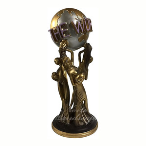 Décoration d'intérieur moderne, bronze, taille de vie, statue du <span class=keywords><strong>monde</strong></span>, prix grande taille, - Product Image 1