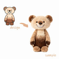 Usine professionnelle de fabrication de jouets en peluche sur mesure |   Animaux en peluche personnalisés OEM, rembourrés de coton PP, unisexe, avec support de marque et motif personnalisé