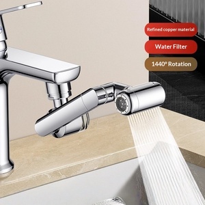 Prolongateur de Robinet Universel de Luxe Léger avec Bras Mécanique Filtrant, Électroplaqué, Anti-éclaboussures, pour <span class=keywords><strong>Lavabo</strong></span> de Salle de Bain, Bec Pivotant - Product Image 2