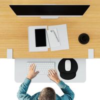 Plateau de clavier de Table d'angle droit ergonomique de bureau sous le bureau avec pince en C réglable plateau de souris de clavier d'ordinateur