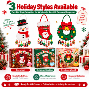 Custom Non-Woven Christmas Bag Air Dry Clay <b>Craft</b> Kit 3 Styles Kids Holiday Modeling Clay Activity Set for Retailers - Product Image 2