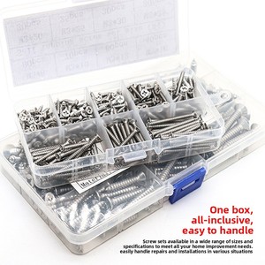 Kit de Accesorios para el Hogar de Acero Inoxidable 304, Juego Completo de Tornillos Autorroscantes de Cabeza Plana y Cabeza Avellanada, en Caja - Product Image 4