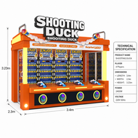 Machine de jeu d'arcade de tir aux canards pour 4 joueurs, simulateur de tir interactif à monnayeur pour enfants, pour parcs d'attractions