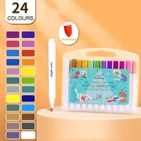 Marqueur acrylique 24 couleurs, stylo pinceau pour peinture artistique, dessin DIY, peinture pour imprimante 3D FDM, accessoires d'impression 3D