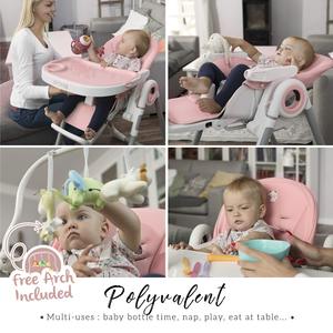 <span class=keywords><strong>Chaise</strong></span> <span class=keywords><strong>haute</strong></span> portable réglable pour bébé et tout-petit, design moderne avec <span class=keywords><strong>coussin</strong></span> en cuir PU amovible pour la salle à manger, meubles pour enfants - Product Image 2